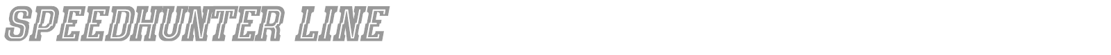 Speedhunter Line font preview